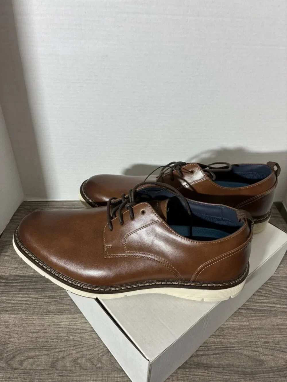 Docker’s Supreme Comfort Plain Toe Derby Dress Shoes In Brown Size 11M No Box